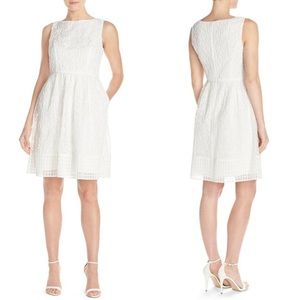 Adrianna Papell - Lace Bateau Neck Dress